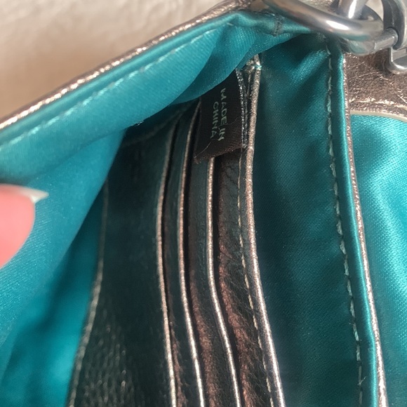 Coach Kristin metallic Brown Crossbody Bag with Textured Leather - Picture 6 of 10